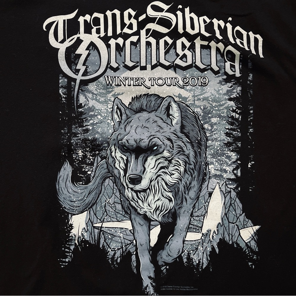 Trans Siberian Orchestra Winter Tour 2019 Black Wolf XXXL Tultex T-shirt